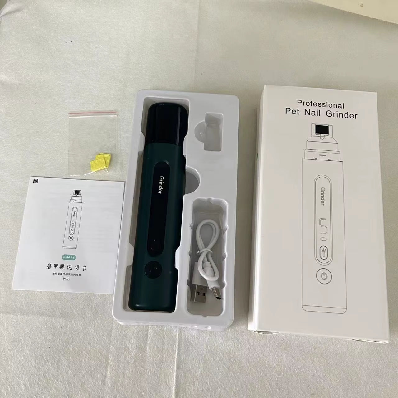 Painless Electric LED Dog Nail Grinder Dogs Cat Nail Clippers Small Large Dogs Pet Paws Nail Cutter Grooming Tools