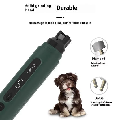 Painless Electric LED Dog Nail Grinder Dogs Cat Nail Clippers Small Large Dogs Pet Paws Nail Cutter Grooming Tools