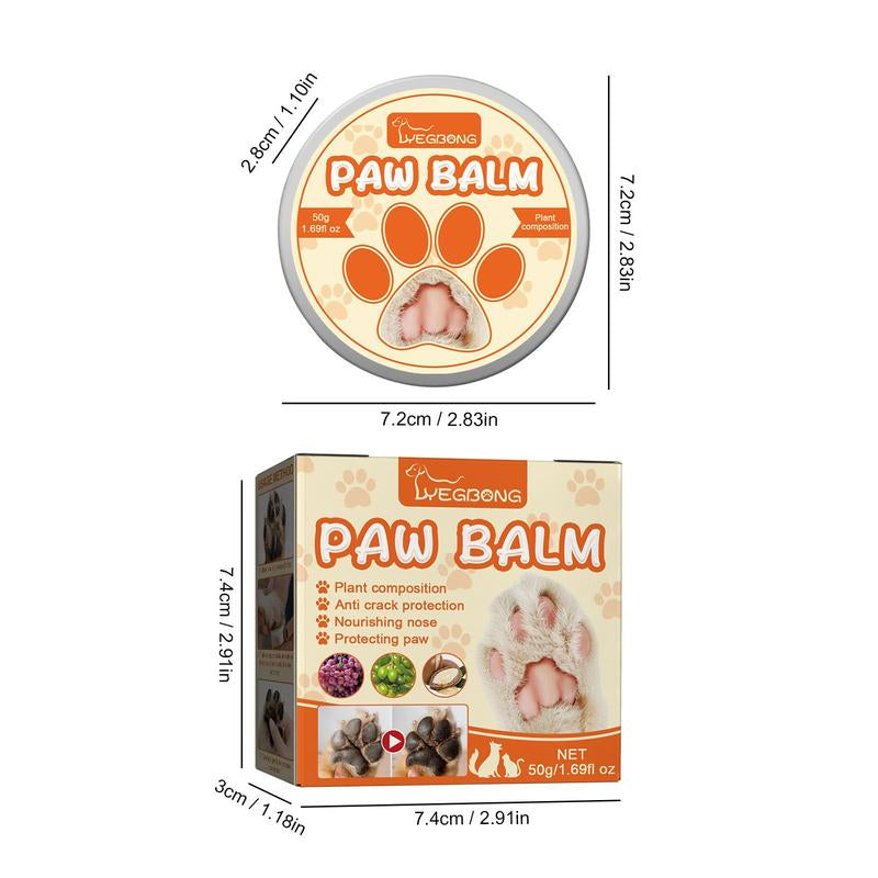 Pet Foot Care Balm, Pet Paw Moisturizing Cream, Pet Foot Care Product for Dog & Cat