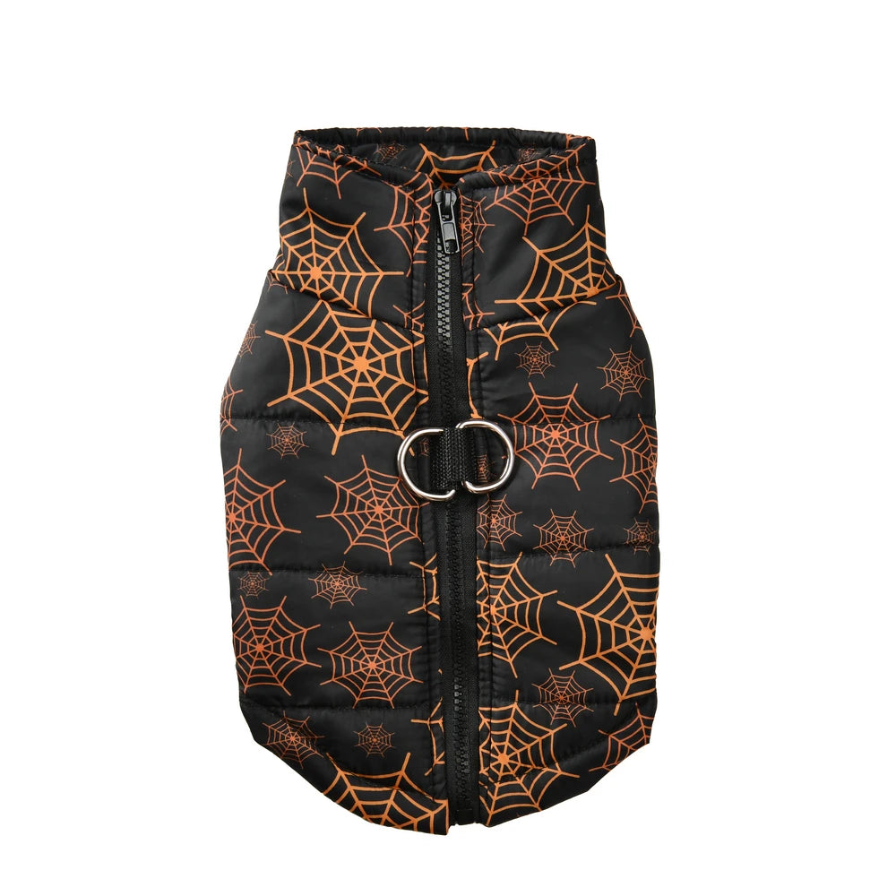 Halloween Dog Clothes Winter Warm Puppy Vest Jacket for Small Dogs Cats Outdoor Waterproof Pet Coat Chihuahua Costume Apparel